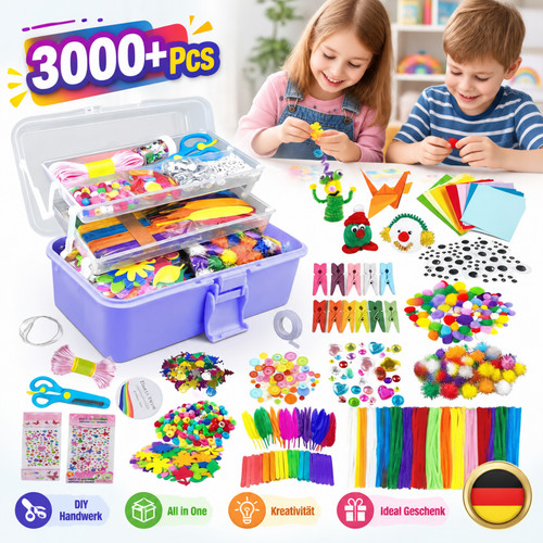 Bastelkoffer 3000 stück - bastelkoffer,