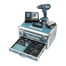 Makita Akku-Schlagbohrschrauber 18V 3,0 Ah 2 Akkus + Ladegerät im Alukoffer +