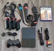 PS2 Slim + Controller + Buzz Controller + Singstar Miktofone + The Bards Tale