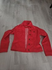 Jeansjacke Gr M Rot