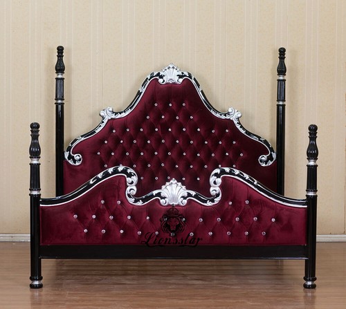 Barock bett dark red - barock,