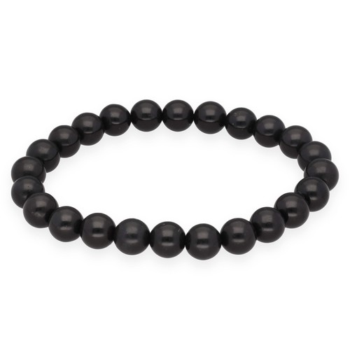 Schungit kugelarmband 8 mm - kugelarmband,