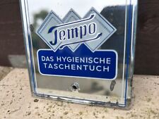 Alter TEMPO Taschentücher Werbespiegel Werbeschild Glasschild Spiegel