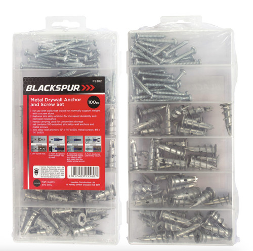 100x gipskarton metall anker - 100x,