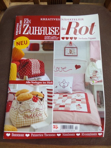 Zuhause rot nähen - zuhause, in