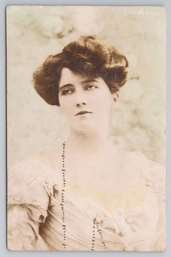 Rppc ethel matthews portrait - ethel,