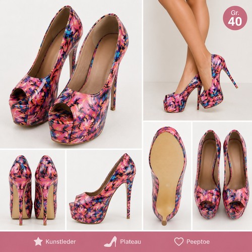Sexy plateau high heels - plateau,