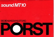 Bedienungsanleitung Manual Filmprojektor PORST Sound MT10