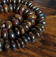 😏 Bronzit Lamellen-Nuggets dünne Scheiben Edelsteinperlen Strang f. Kette 😉