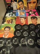 10 Elvis Presley Vinyl Vinyl LPS records &15 Singels Sammlung Konvolut 