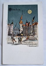 Lustig! 100 Jahre alt AK München O Marienplatz wie wunderlich schaust du mir aus