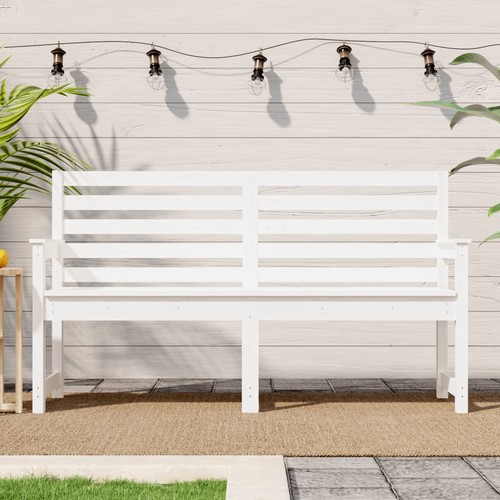Gartenbank weiß 159 5x48x91 - gartenbank,