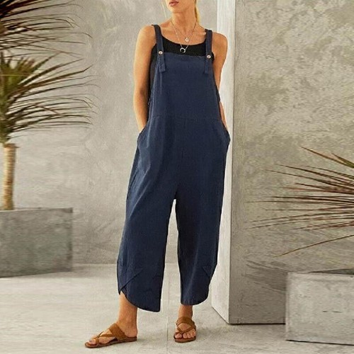 Damen leinen latzhose - damen,