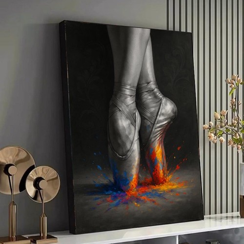 Ballettspitzenschuhe auf