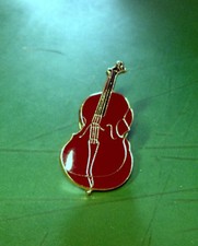 Pin brosche mit kontrabaß - pin,