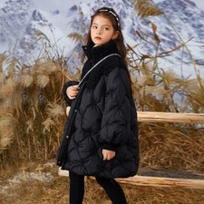 Girls Lamb Look Coat Jacket
