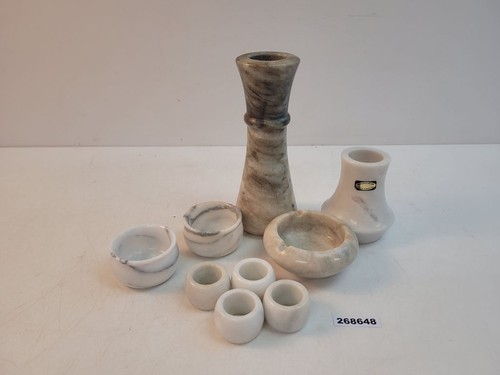 Marmor set aschenbecher vase - aschenbecher,