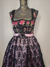 Dirndl 36 Schwarz/Rosa