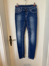 AMISU Skinny Jeans Damen Jeans Gr. DE 34 Blau Casual-Look Neu