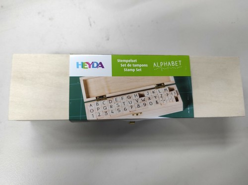 Heyda holz stempelset - stempelset, alphabet