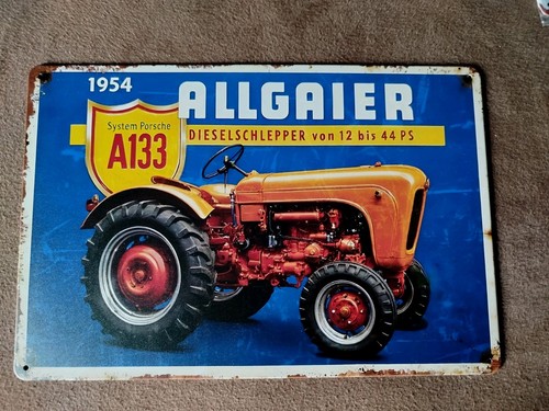 Blechschild allgaier traktor - blechschild,