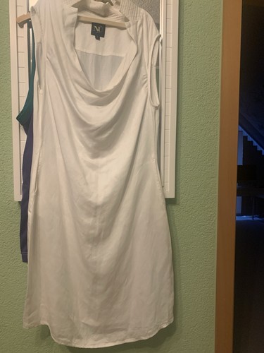 Leinenkleid weiß größe m - weiß,
