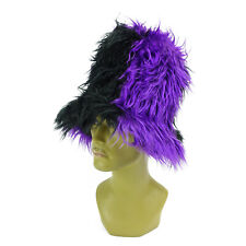 SCHWARZ-VIOLETTER PLÜSCH HUT