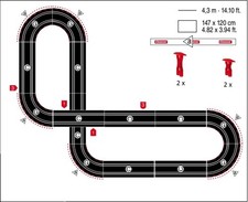 Carrera Go!!! Erweiterungs-Set  | 8 x Gerade 342 mm | 6 x Kurve 1/90° | 4,3 m
