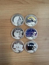 6x versilberte Medaillen "25