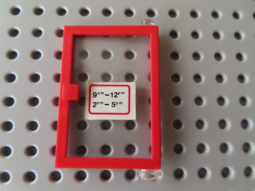 Lego tür 73435c01pb02 rot - 1, x