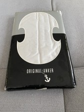 Alte sehr große Blumen Damast Tischdecke ca. 410 x160 weiß OVP von Anker