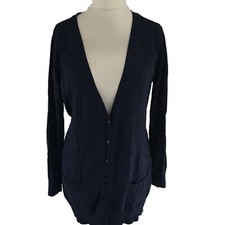 TCM Garden Romantic Viskose Strickjacke 46 Blau Dunkelblau Sommerstrick