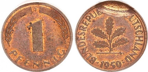 Brd pfennig 1950 j - 1,