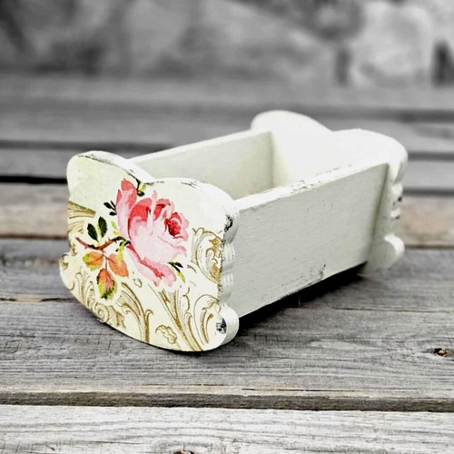 Vintage puppenwiege 13x9 - vintage,