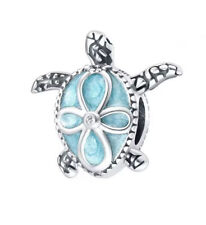 Charm Perle Schildkröte 925 Silber Ozean Figur - Anhänger für Pandora Armband