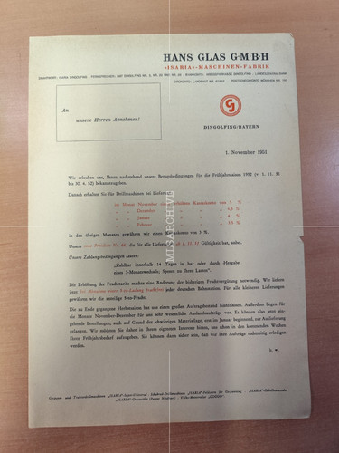Schreiben hans glas isaria - schreiben,