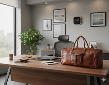 Komponierte Leder Reisetasche