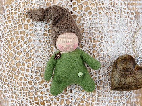 Waldorfpuppe miniatur gnom - waldorfpuppe,