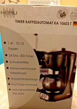 Kaffeemaschine  Filterkaffee Heru mit Timer schwarz silber
