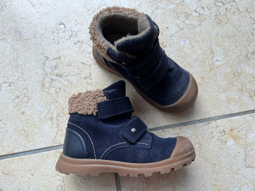 Wildleder boots blau braun - wildleder,