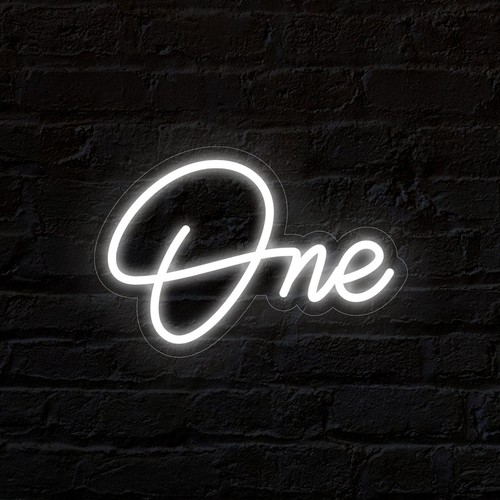 One neon sign - sign, neonleuchte