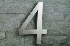 Hausnummer 4 Edelstahl V2A