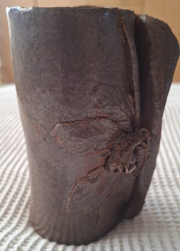 Vintage keramikvase braun - vintage,