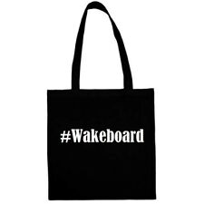 Tasche Beutel Baumwolltasche #Wakeboard Hashtag Einkaufstasche Schulbeutel Turnb