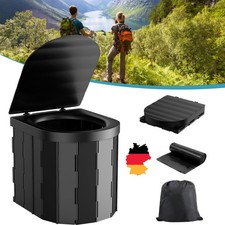 Tragbare Faltbare Campingtoilette max 150 kg mobile WC mit 20 Toilettenbeuteln
