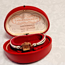 Original Glashütte / Gold / Damenuhr / Uhr / DDR mit org. Etui