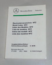 Baumusterverzeichnis Mercedes Nutzfahrzeuge / LKW / Transporter / Bus von 6/1996