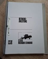 Claas Mähdrescher Matador Standard Betriebsanleitung