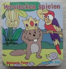 2 Bücher !!! Verstecken spielen - bekannte Tiere aus dem Zoo / BONZO- Papagei