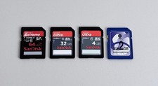 64GB, 32GB, 4GB, 2GB - SD -